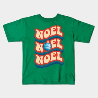 Noel text with ball christmas Kids T-Shirt